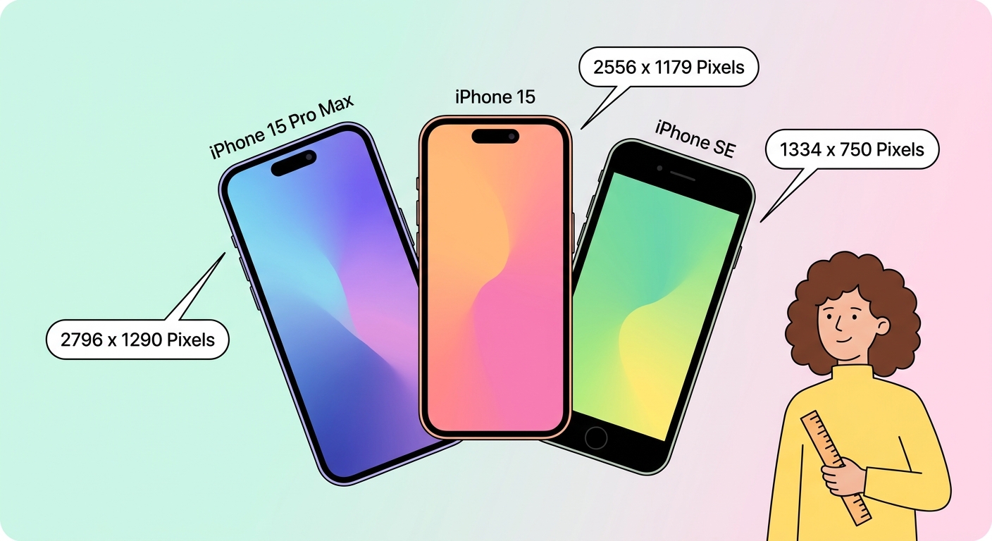 دليل مقاسات خلفيات iPhone — كل الموديلات
